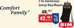 COMFORT FAMİLY 3'LÜ GÖRÜNMEZ ÇORAP BAY/BAYAN